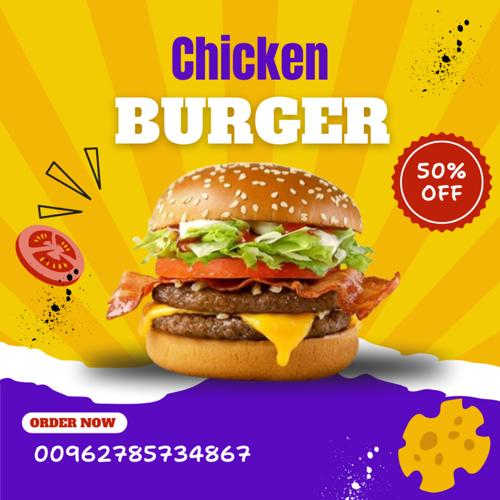 Burger fast Food facebook Post